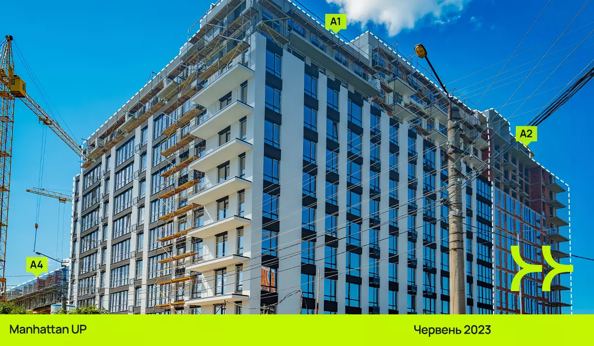 Динаміка будівництва наймасштабнішого району «Manhattan UP»: квітень – червень 2023 📈