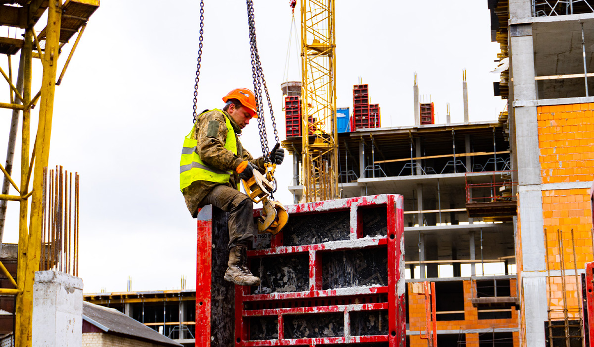 Construction state of the U ONE residential complex as of 03.04.2023