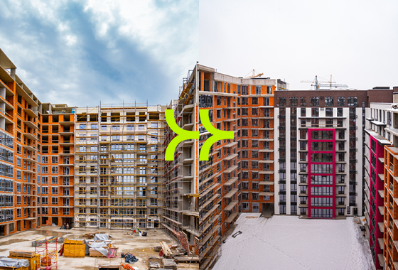 Динаміка будівництва житлового району Manhattan UP: червень – грудень 2023
