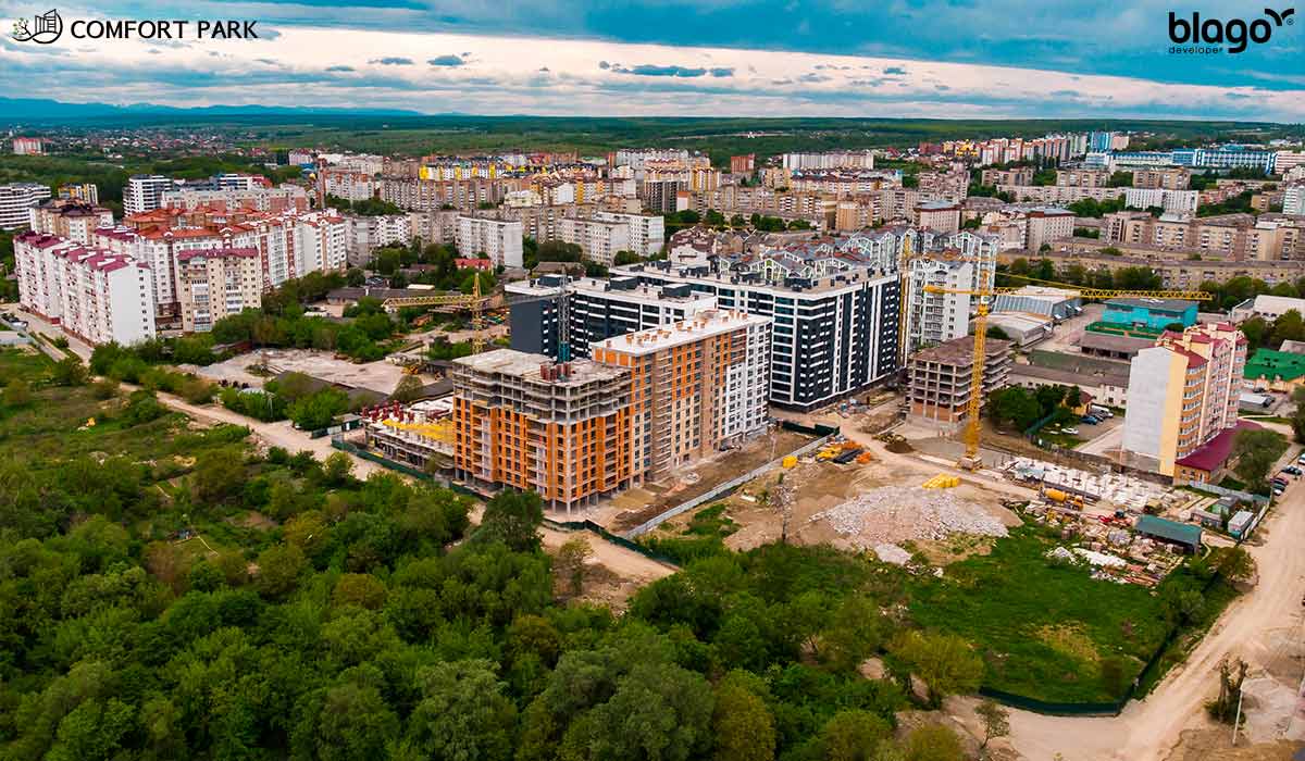 СТАН БУДІВНИЦТВА ЖИТЛОВОГО КОМПЛЕКСУ COMFORT PARK НА 27.05.2021