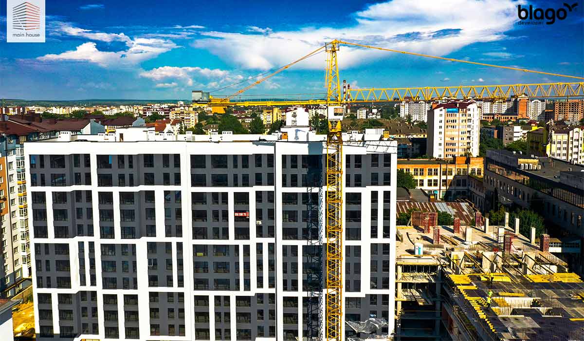 Construction state of the Main House residential complex as of 15.06.2021