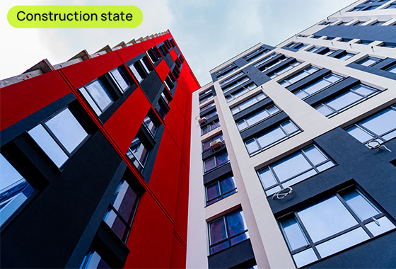 Construction state of the residential complex "MAIN HOUSE" as of 05.04.2023