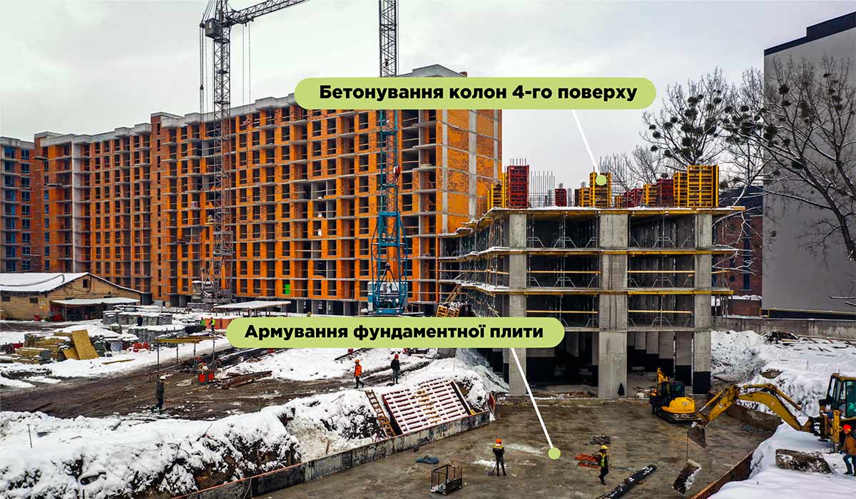 Стан будівництва житлового комплексу Family Plaza на 26.12.2021