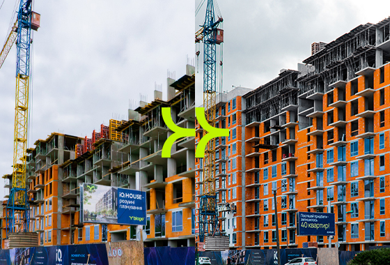 Динаміка будівництва ЖК IQ House: квітень-жовтень 2023