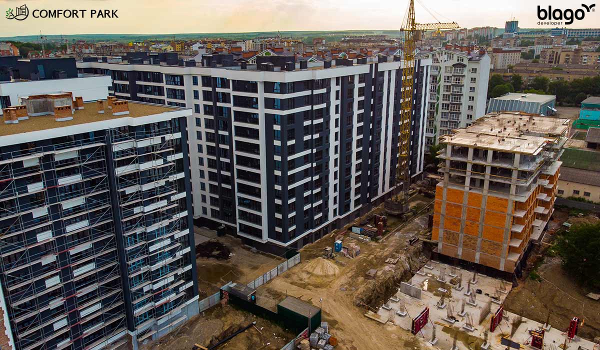 CONSTRUCTION STATE OF THE COMFORT PARK RESIDENTIAL COMPLEX AS OF 17.06.2021