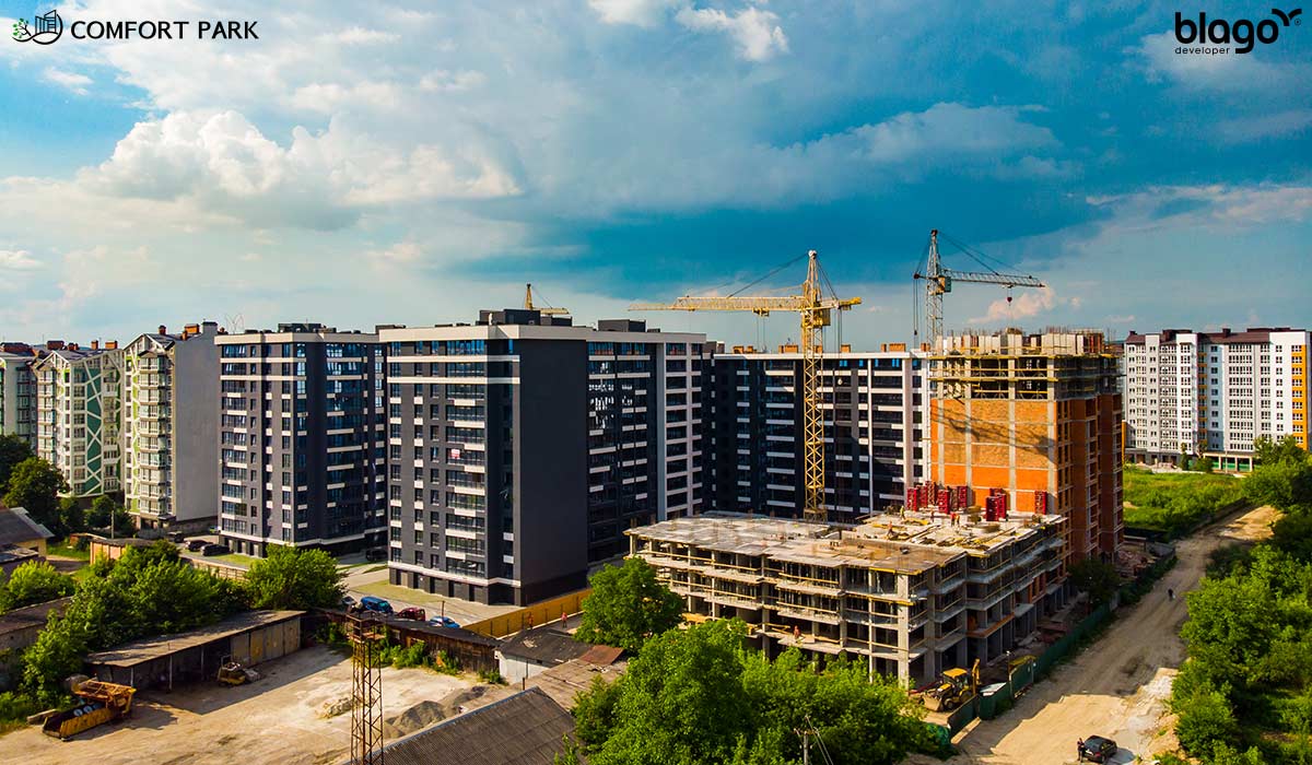 CONSTRUCTION STATE OF THE COMFORT PARK RESIDENTIAL COMPLEX AS OF 17.06.2021