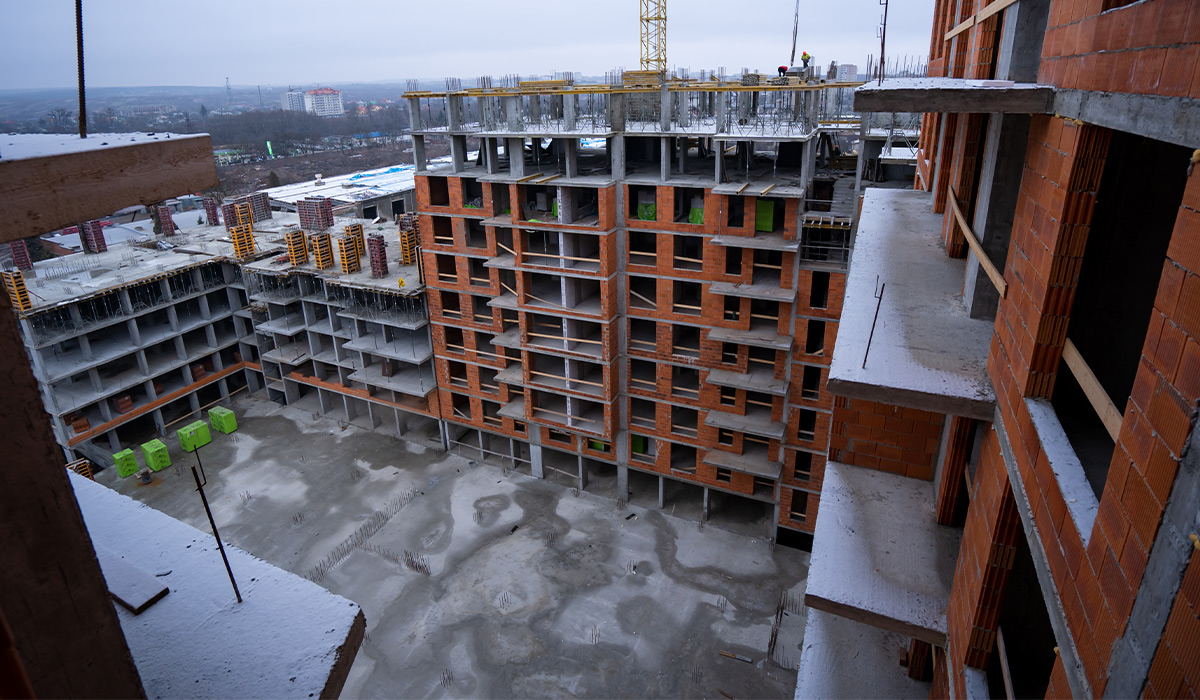 Construction state of the Manhattan UP residential area as of 01/30/2023