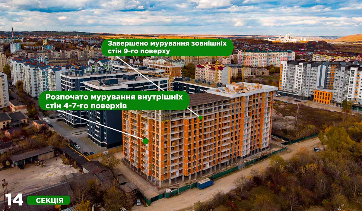 СТАН БУДІВНИЦТВА ЖИТЛОВОГО КОМПЛЕКСУ COMFORT PARK НА 27.10.2021