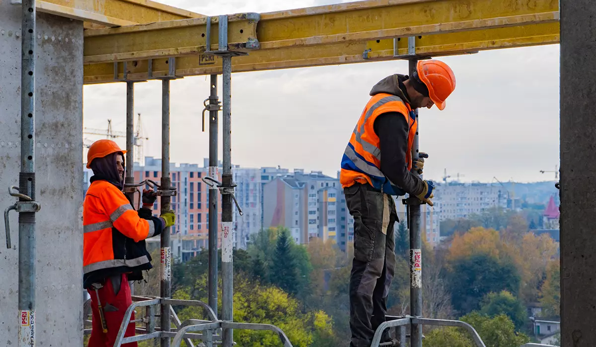 Construction state of the IQ House residential complex as of 24.10.2023