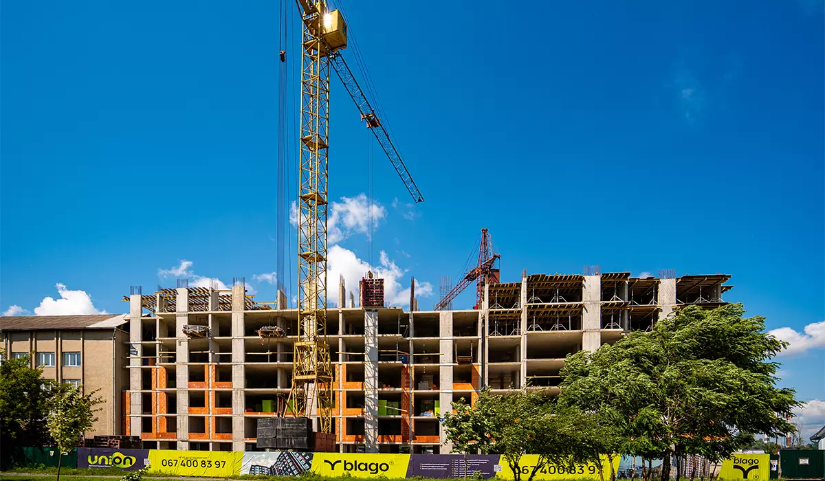 Construction state of the Union residential complex as of 29.06.2023