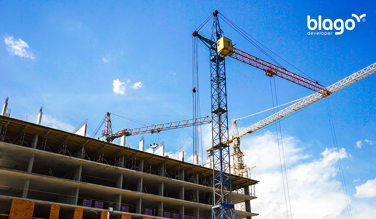 Construction state of the Manhattan UP residential area as of 06.24.2022