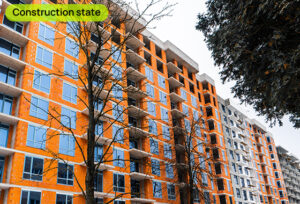 Construction state of the residential complex "IQ House" as of 06.12.2023