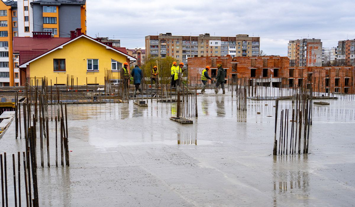 Construction state of the U ONE residential complex as of 03.04.2023