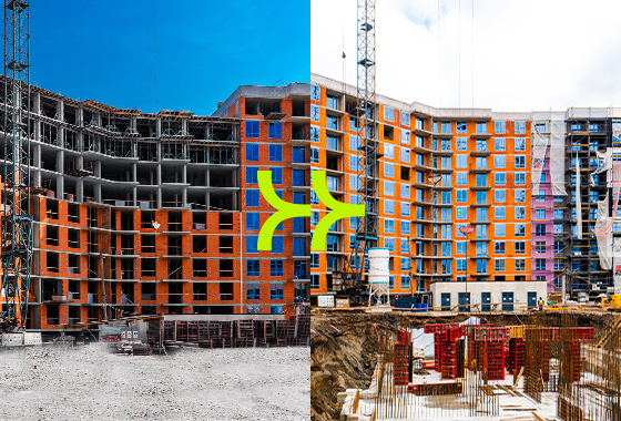 Динаміка будівництва ЖК Family Plaza: вересень 2023 – лютий 2024