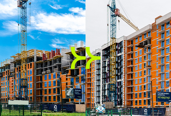 Динаміка будівництва ЖК IQ House: липень 2023 – січень 2024