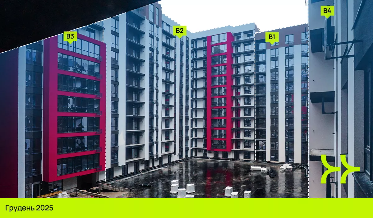 Динаміка будівництва ЖК Manhattan UP: липень 2025 – грудень 2025