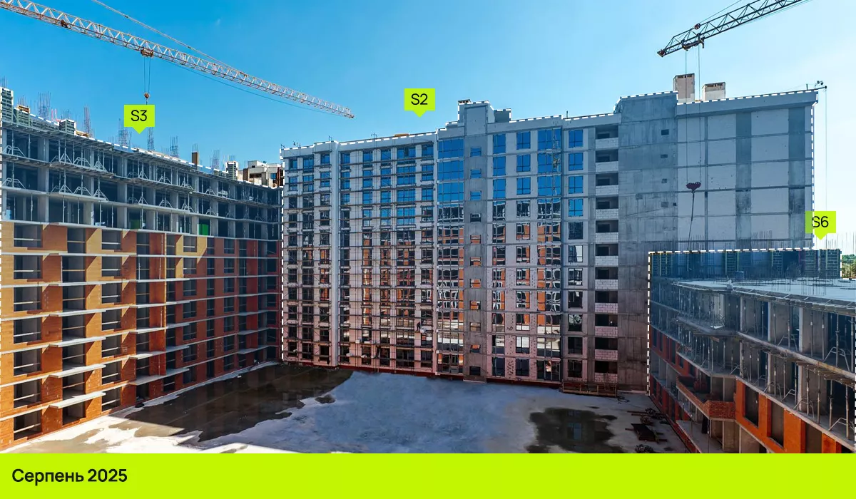 Динаміка будівництва ЖК Manhattan UP: серпень 2025 – січень 2026