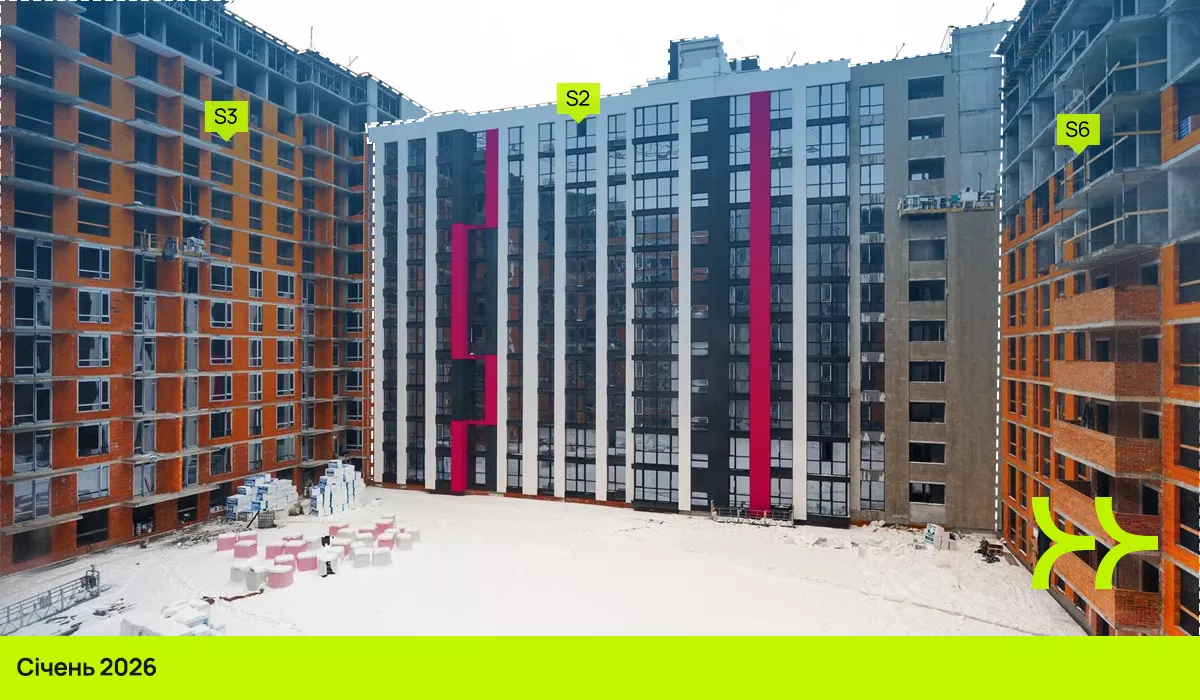 Динаміка будівництва ЖК Manhattan UP: серпень 2025 – січень 2026