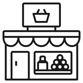 Магазин на території та інфраструктура в пішій доступності